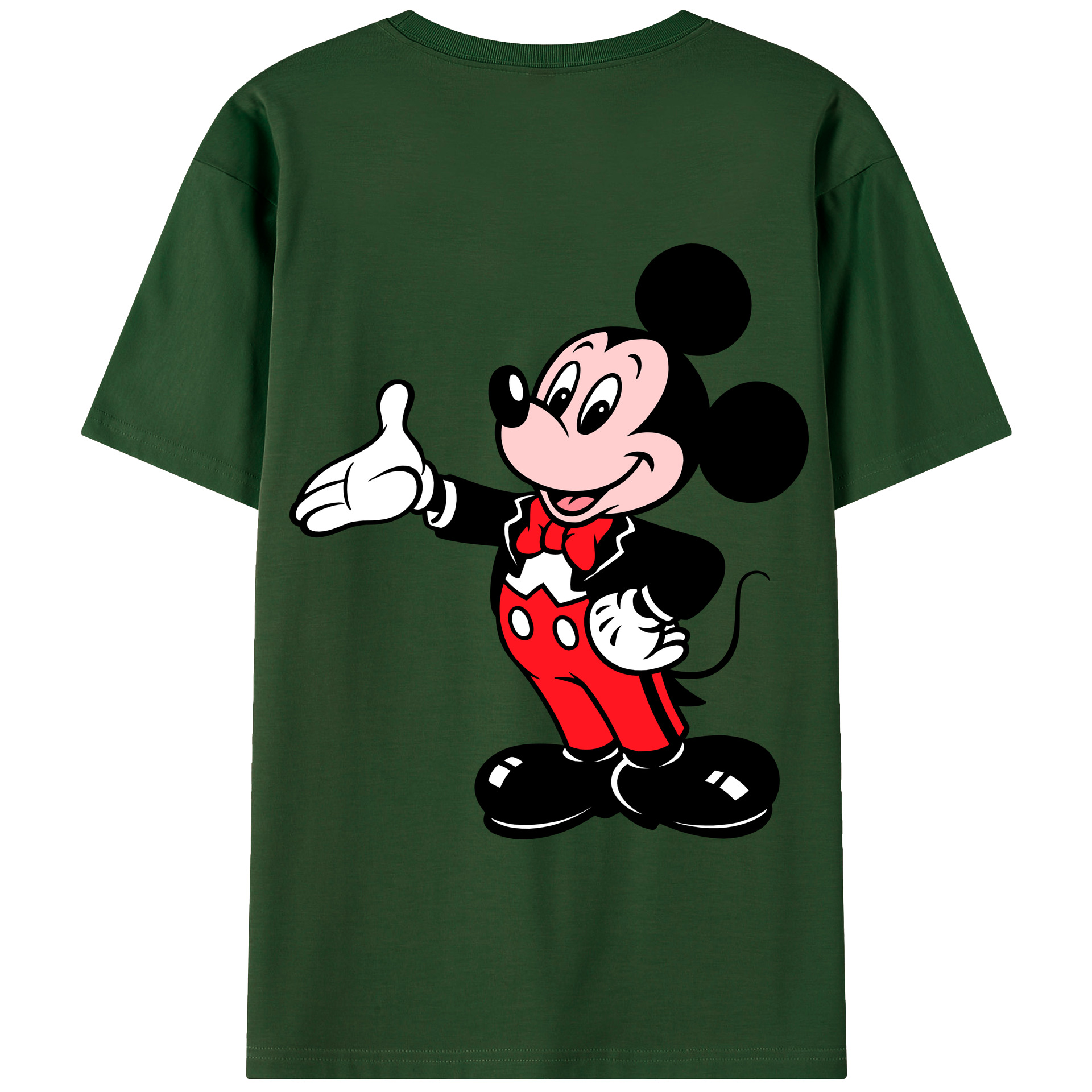 （画像用） ミッキーマウス Mickey Mouse 綿100％半袖Tシャツ（背面プリント）